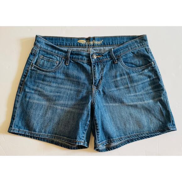 Old Navy Size 4 5" inseam The Boyfriend Denim Jean Short Deep Sea - Picture 2 of 7